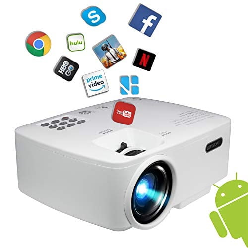 Projektor Tragbare HD Smart WiFi Android Blue-tooth 1080P Proyector HDMI USB LCD